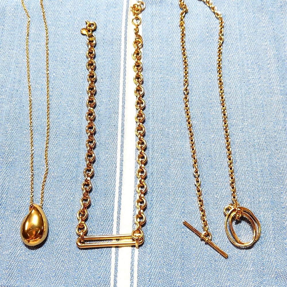 J Crew necklaces set of 3